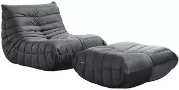 Home Deluxe Relaxsessel CHILL mit Hocker, anthrazit (CHILL)