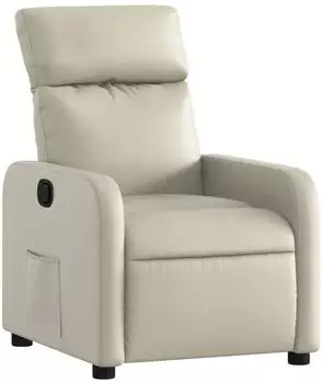 vidaXL Relaxsessel Kunstleder, creme (374184)
