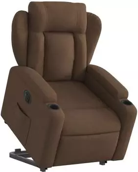 vidaXL Relaxsessel mit elektrischer Aufstehhilfe, braun, Stoff (3204510)