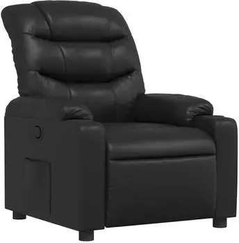 vidaXL Relaxsessel schwarz, Kunstleder (374133)