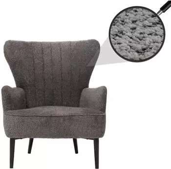 MCW Lounge-Sessel MCW-K37 Ohrensessel Chenille dunkelgrau (MCW-K37)
