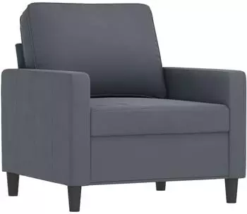 vidaXL Sessel Samt dunkelgrau 60cm (359180)