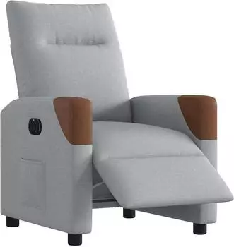 vidaXL Relaxsessel Elektrisch Hellgrau Stoff (3323990)