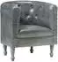 vidaXL Sessel grau, Echtleder (286594)