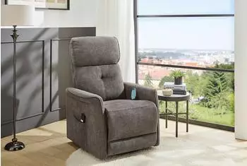 Jockenh&ouml;fer Denver TV-Sessel elektrisch, Relax-, Aufsteh-, Massage- und Heizfunktion, dunkelgrau (6003349)