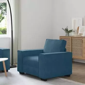 vidaXL Sessel blau, Samt, 100x78x84cm (4105009)