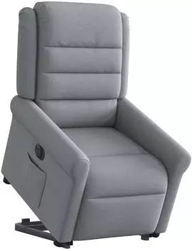 vidaXL Relaxsessel mit Aufstehhilfe Elektrisch Hellgrau Stoff (3303334)