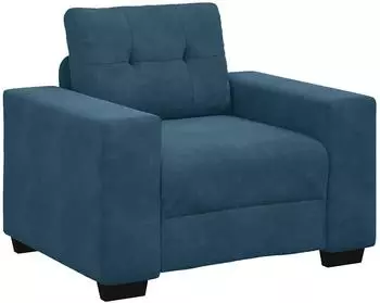 vidaXL Sessel blau 100x78x80cm Samt (4105107)