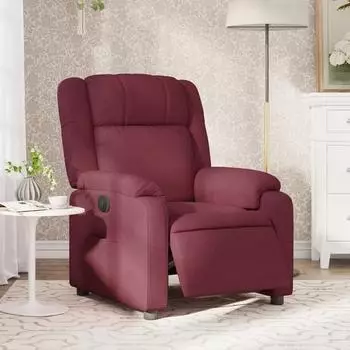 vidaXL Relaxsessel elektrisch, weinrot, Stoff (3205181)