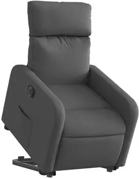 vidaXL Relaxsessel mit Aufstehhilfe, elektrisch, Stoff, dunkelgrau (3206718)