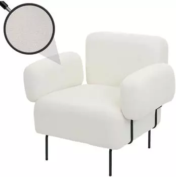 MCW Lounge-Sessel L83b Boucl&eacute; creme-wei&szlig; (MCW-L83b)