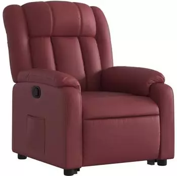 vidaXL Relaxsessel mit Aufstehhilfe weinrot Kunstleder (3205268)