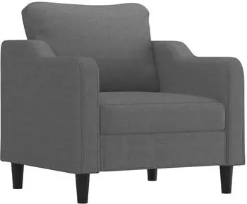 vidaXL Sessel Stoff dunkelgrau 60 cm (359344)