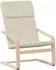 vidaXL Relaxsessel mit Hocker, Stoff, creme (3154412)