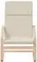 vidaXL Relaxsessel mit Hocker, Stoff, creme (3154412)