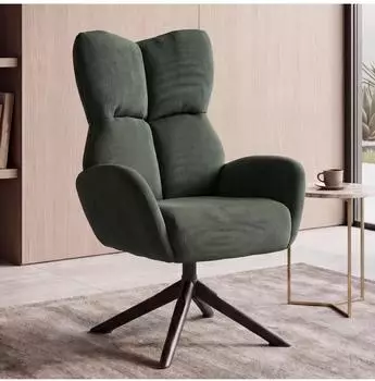 MCW Loungesessel Q54, drehbar, Cord, gr&uuml;n (101437)