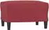 vidaXL Sessel mit Hocker Weinrot 60cm Kunstleder (3201120)