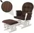 MCW Relaxsessel MCW-C76 mit Hocker, Cord 320g/m², braun/weiß (MCW-C76)