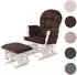 MCW Relaxsessel MCW-C76 mit Hocker, Cord 320g/m², braun/weiß (MCW-C76)