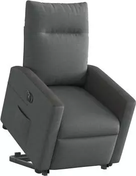 vidaXL Relaxsessel mit Aufstehhilfe Elektrisch Dunkelgrau Stoff (3324067)