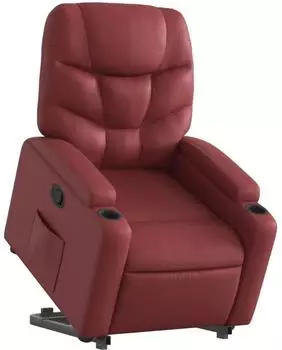 vidaXL Relaxsessel mit Aufstehhilfe Weinrot Kunstleder (3204662)