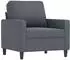 vidaXL Sessel mit Hocker, dunkelgrau, 60cm, Samt (3201046)