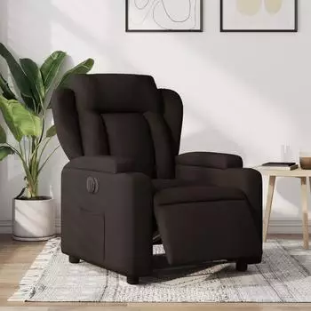 vidaXL Relaxsessel elektrisch, Stoff, dunkelbraun (3204463)