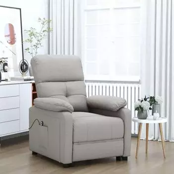 vidaXL Elektrischer Relaxsessel, Stoff, taupe (3073810)
