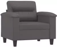 vidaXL Sessel Grau 60 cm Kunstleder