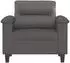vidaXL Sessel 60cm Kunstleder grau (359575)