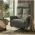 MCW Relaxsessel MCW-L10, drehbar, elektrisch verstellbar, Voll-Leder, grau (100509)