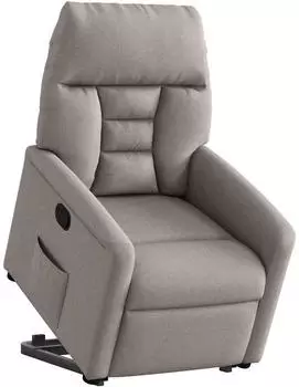 vidaXL Relaxsessel mit Aufstehhilfe, Stoff, taupe (3303039)