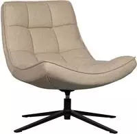 WOOOD Drehsessel "Maudi gewobener-Bezug mit metall Drehgestell H 84 x B 74 x T...