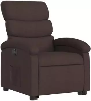 vidaXL Relaxsessel mit Aufstehhilfe, elektrisch, dunkelbraun, Stoff (3204007)