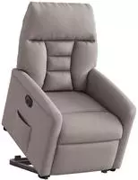 vidaXL Relaxsessel mit Aufstehhilfe Elektrisch Taupe Stoff