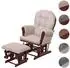 MCW Relaxsessel C76-C Schaukelfunktion, cremeweiß/braun, Textil (800000861767)