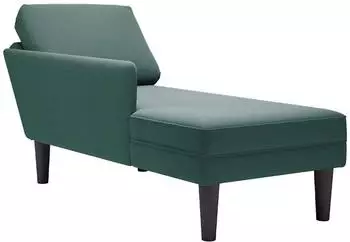 vidaXL Chaiselongue mit Kissen, rechte Armlehne, dunkelgrün, Samt (4009809)
