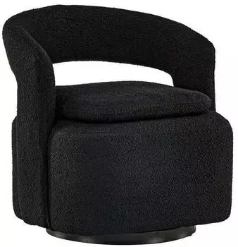 Livetastic Laurel Drehsessel Boucl&eacute;, schwarz (002615026502)
