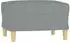 vidaXL Sessel mit Hocker, Stoff, hellgrau, 60cm (3201065)
