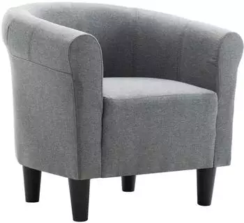 vidaXL Sessel hellgrau Stoff