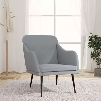 vidaXL Sessel hellgrau 63x76x80cm Stoff (351474)
