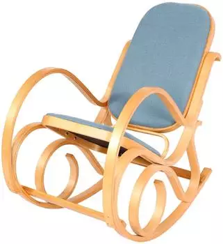 MCW Schaukelstuhl Gallarate Eiche-Optik, blau (800000414835)