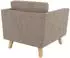 S-Style Möbel Sessel Mario skandinavisches Design, Microfaser, dunkelbeige