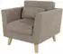 S-Style Möbel Sessel Mario skandinavisches Design, Microfaser, dunkelbeige
