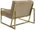 S-Style Möbel Duban Loungesessel Samtstoff, beige, Metallfüße gold (800000795812)