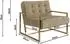S-Style Möbel Duban Loungesessel Samtstoff, beige, Metallfüße gold (800000795812)