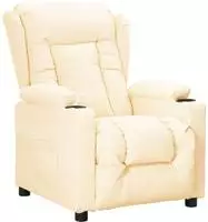 vidaXL Relaxsessel Creme Kunstleder