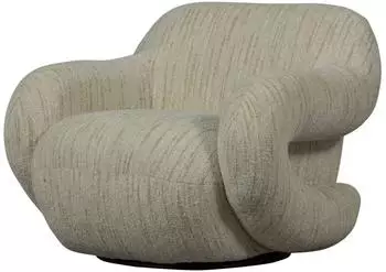 Woood Folke Sessel Melange-Stoff, 360&deg; drehbar, natur