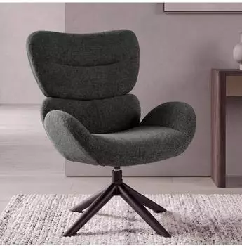 MCW Loungestuhl Q53 drehbar Chenille (420g/m²) dunkelgrün (101455)