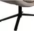 Woood Kube Drehsessel mit Hocker, Chenille-Stoff, natur (3367)